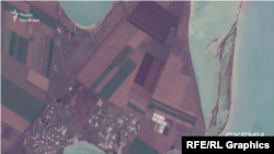 Супутниковий знімок біля села Тургенєве, Джанкойський район, 21 січня 2023 року