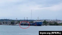 Пошкоджений залізничний пором у морському порту Керчі. Крим, 30 травня 2024 року