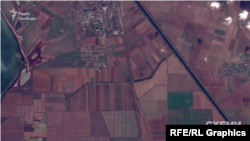 Супутникове фото: село Філатовка Красноперекопського району Криму, 13 листопада 2022 року