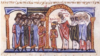 Коронація імператора Василя ІІ патріархом Полієвктом 22 квітня 960 року. Мініатюра з рукопису Іоанна Скіліци, XII століття