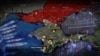 Колаж: мапа Криму та військові об'єкти на півострові