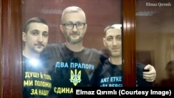 Наріман Джелял, Асан і Азіз Ахтемови на суді в місті Сімферополь, 21 вересня 2022 року