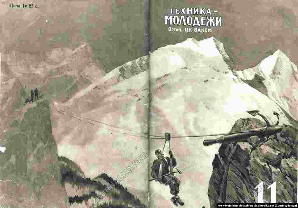 Спорядження майбутнього для альпіністів. Журнал &laquo;Техніка &ndash; молоді&raquo; почав видаватися 1933 року. Видання виходить і донині