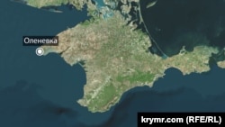 Село Оленівка на карті Криму